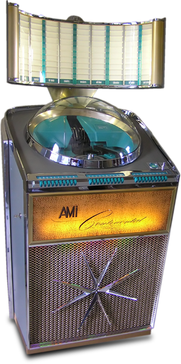 link to page for Ami Continental jukebox of 1961. 'Electronic' model