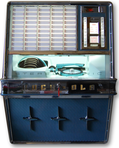 link to page for Rockola jukebox model 1484